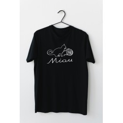 Tricou negru personalizat cu pisicuta Miau 5